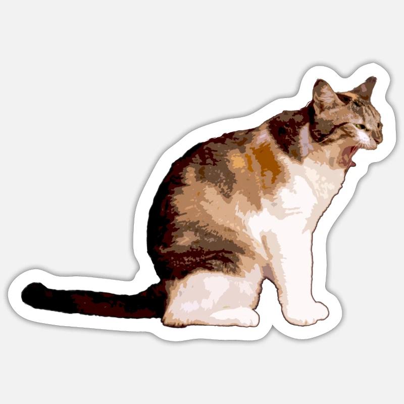 le chat Sticker taille S (10 x 10 cm)