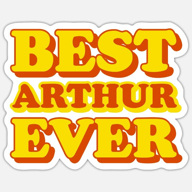 Arthur First Name Funny Gift Sticker size S (10 x 10 cm)
