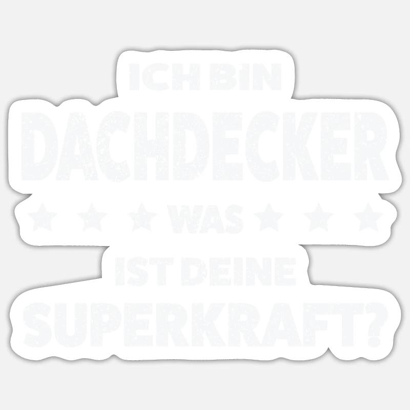 Dachdecker Beruf Dachdecken Geschenk Sticker Größe S (10 x 10 cm)