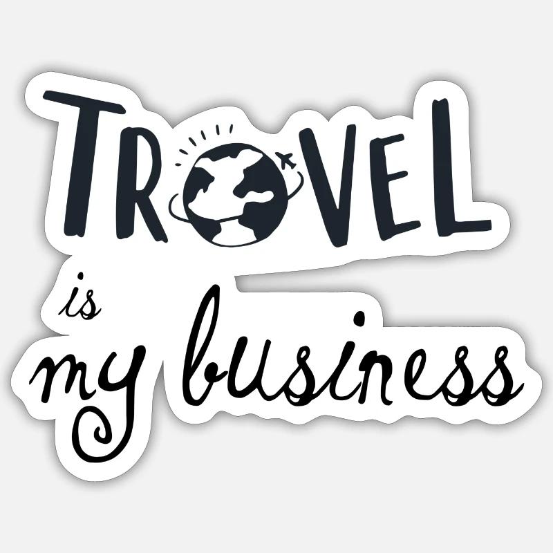 Voyager, c’est mon affaire - Sticker taille S (10 x 10 cm) - blanc mat