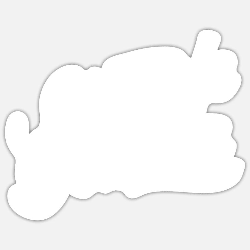 Grande gueule - Sticker taille S (10 x 10 cm) - blanc mat