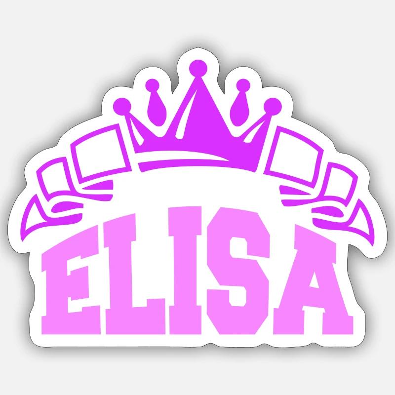 ELISA - Sticker size S (10 x 10 cm) - white matte