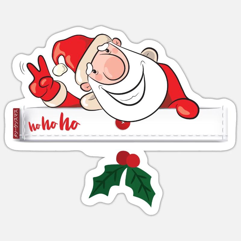 Christmas - Sticker taille S (10 x 10 cm) - blanc mat