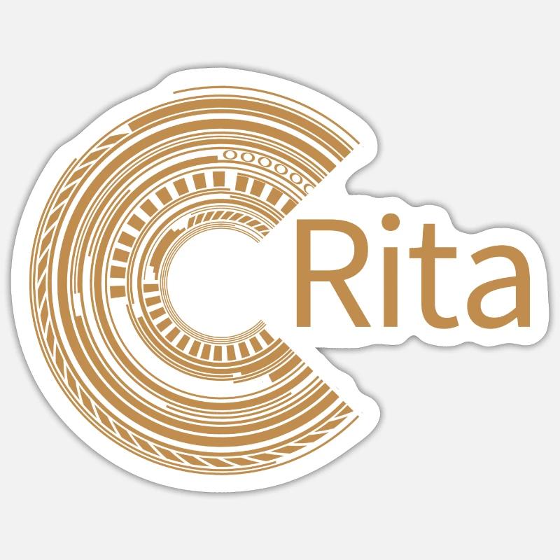 Pour Rita - Sticker taille S (10 x 10 cm) - blanc mat
