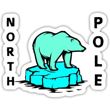 eisbär north pole - Sticker Größe S (10 x 10 cm) - Mattweiß - Vorne