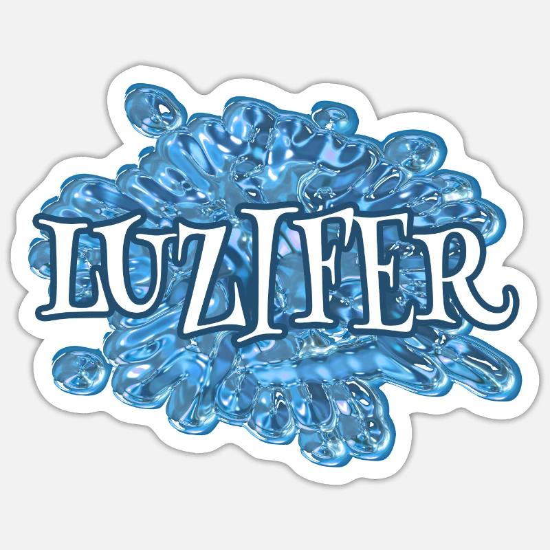 Diable - Sticker taille S (10 x 10 cm) - blanc mat
