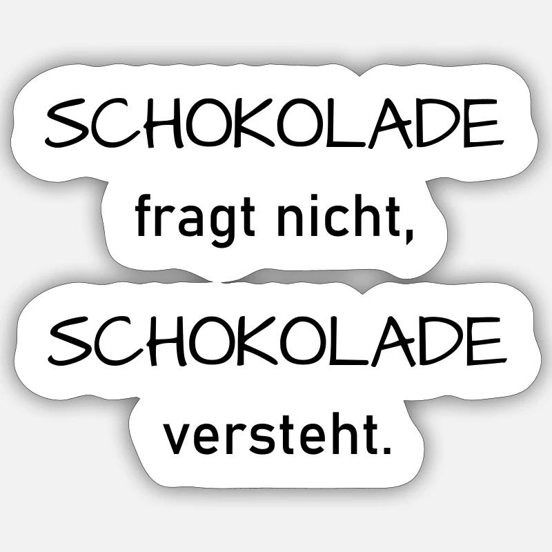 Schokolade versteht - Sticker Größe S (10 x 10 cm) - Mattweiß