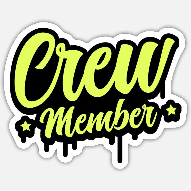 Crew Member 01 - Sticker size S (10 x 10 cm) - white matte