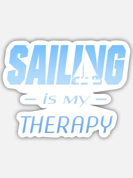 sailing segeln segelboot - Sticker Größe S (10 x 10 cm) - Mattweiß