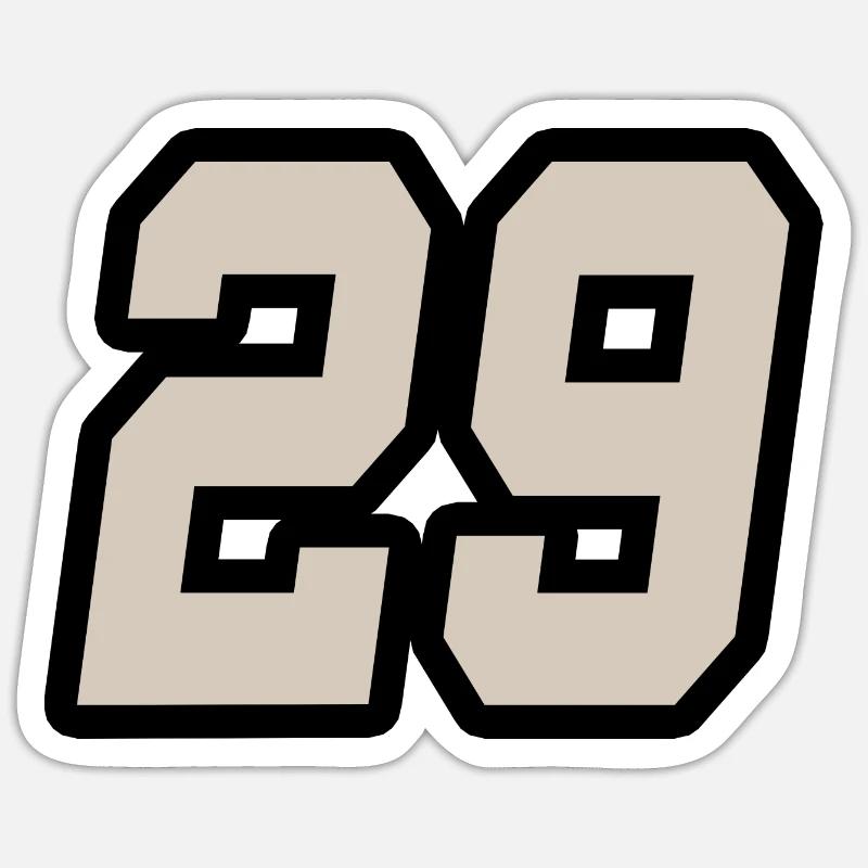 NUMMER NEUNUNDZWANZIG 29 - Sticker Größe S (10 x 10 cm) - Mattweiß