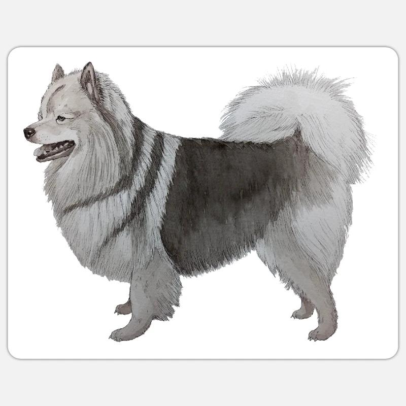 Mittelspitz - Sticker Größe S (10 x 10 cm) - Mattweiß