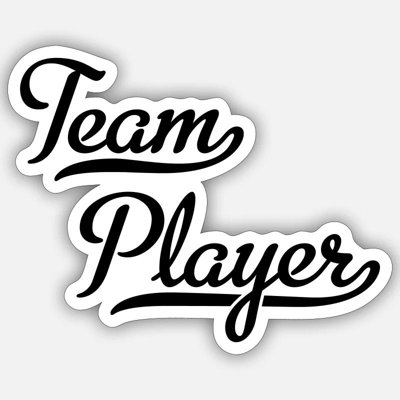 Team Player - Sticker Größe S (10 x 10 cm) - Mattweiß
