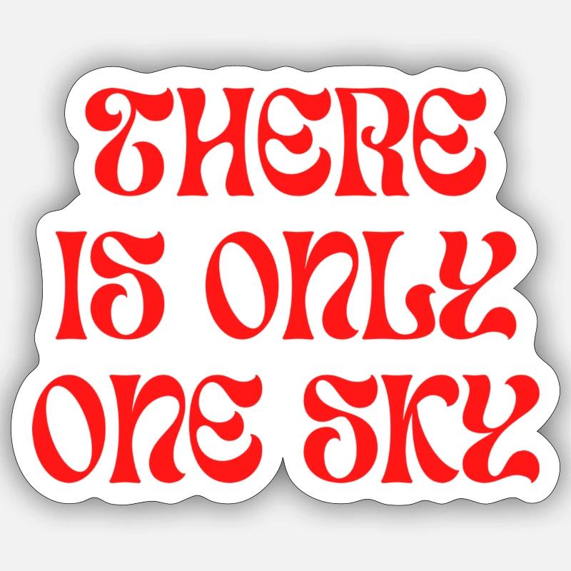 One sky - Sticker Größe S (10 x 10 cm) - Mattweiß