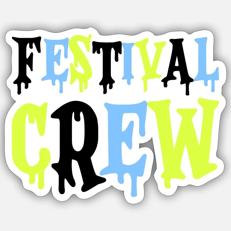 Festival Crew - Sticker size S (10 x 10 cm) - white matte