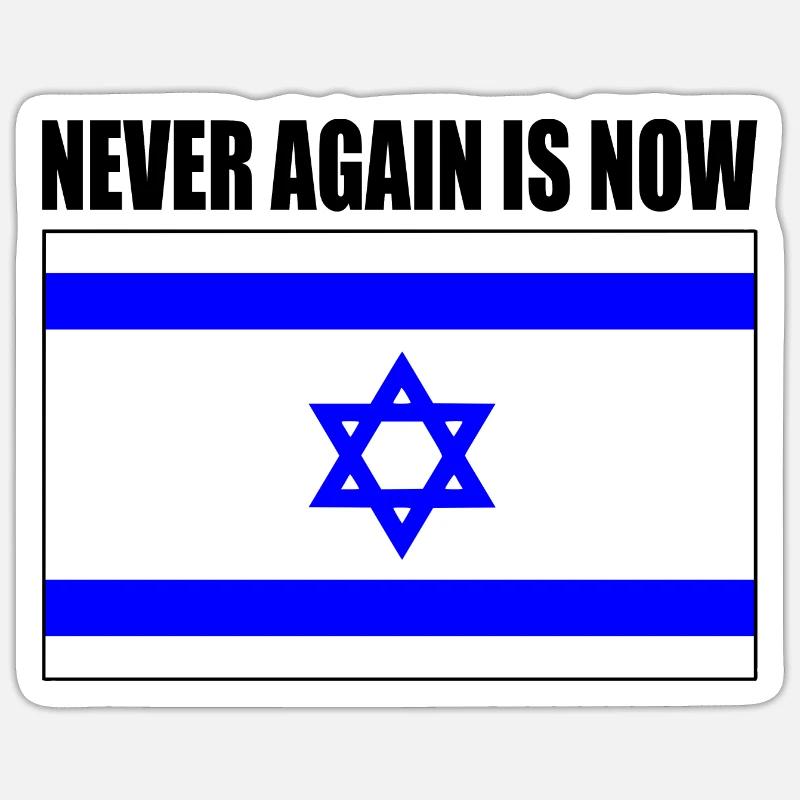 Never again is now - Sticker size S (10 x 10 cm) - white matte