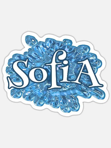 Vorname Geschenkidee Sofia - Sticker Größe S (10 x 10 cm) - Mattweiß