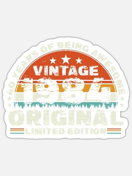 40 Jahre 40 Geburtstag Geschenk Jahrgang 1984 - Sticker Größe S (10 x 10 cm) - Mattweiß