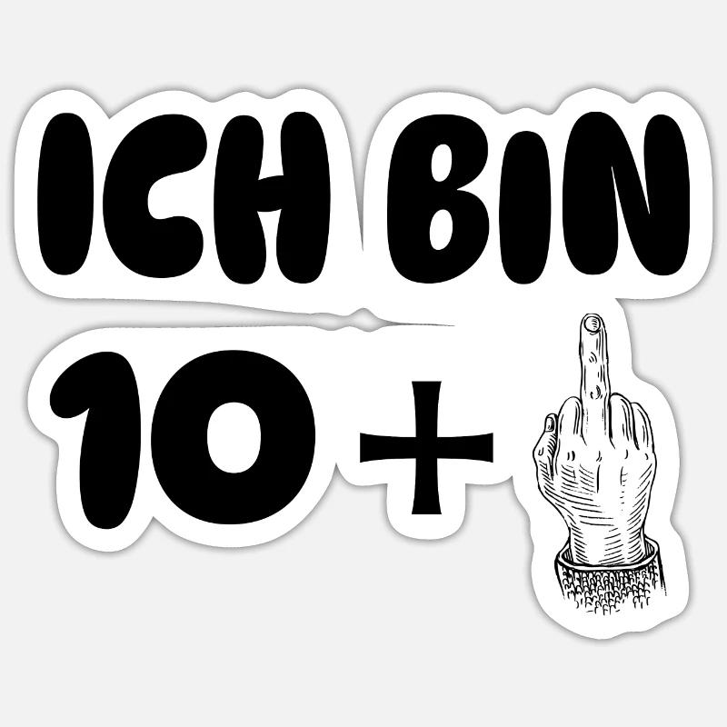 ICH BIN 11 - Sticker Größe S (10 x 10 cm) - Mattweiß