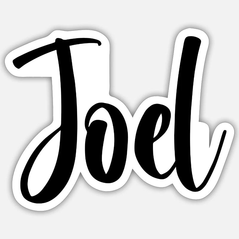 Nom - Joël - Sticker taille S (10 x 10 cm) - blanc mat