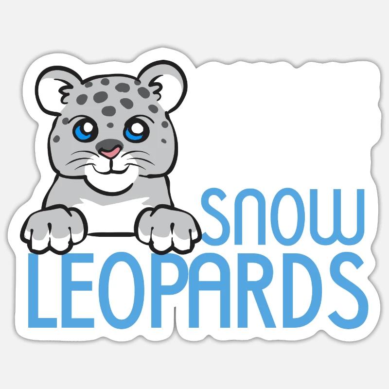 Snow leopard Sticker size S (10 x 10 cm)