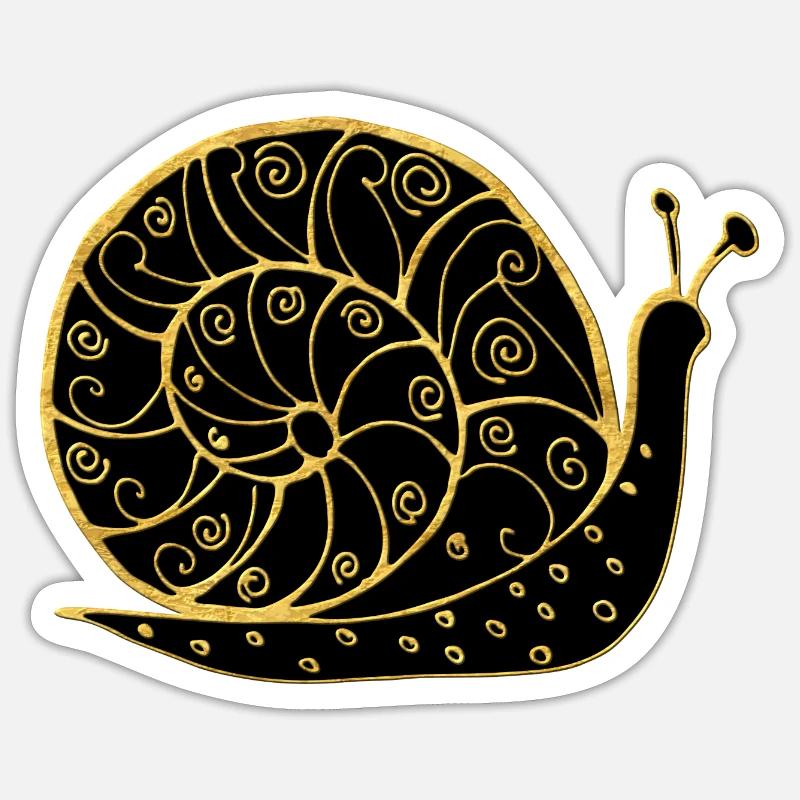 Escargot - Sticker taille S (10 x 10 cm) - blanc mat