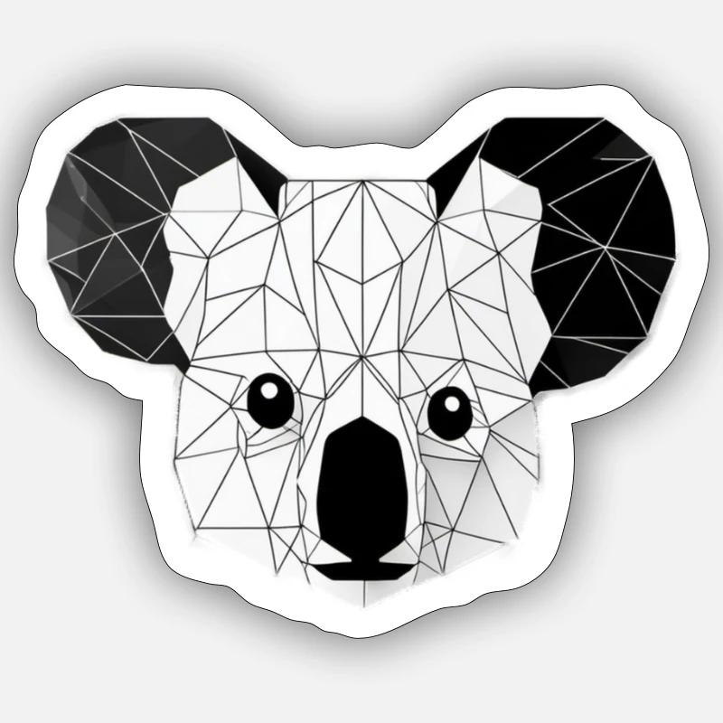 Koala - Sticker taille S (10 x 10 cm) - blanc mat