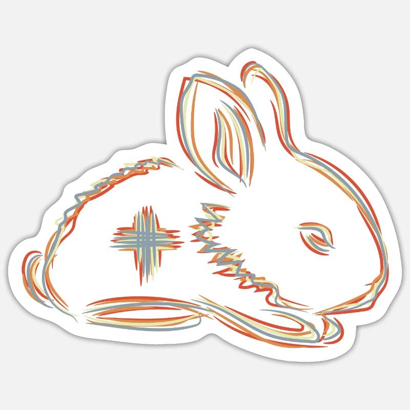 Veterinary Bunny Sticker size S (10 x 10 cm)