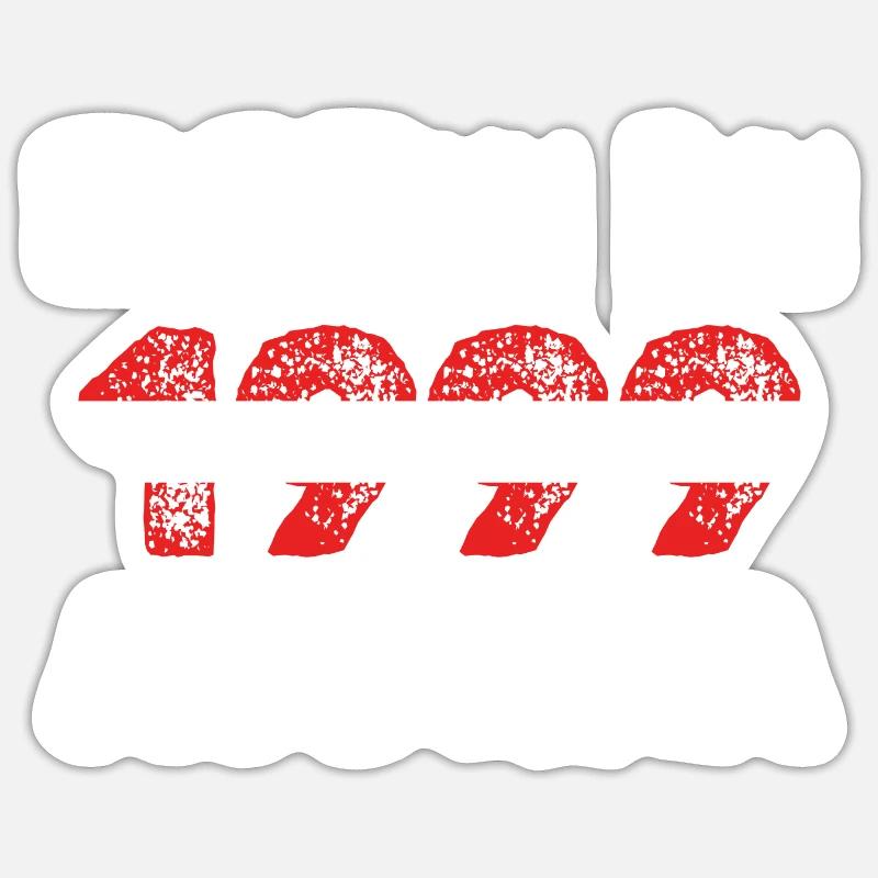 Né en 1999 - Sticker taille S (10 x 10 cm) - blanc mat