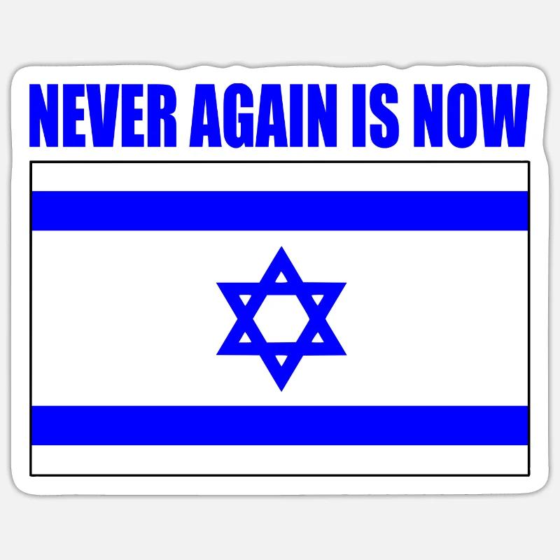 Never again is now - Sticker taille S (10 x 10 cm) - blanc mat