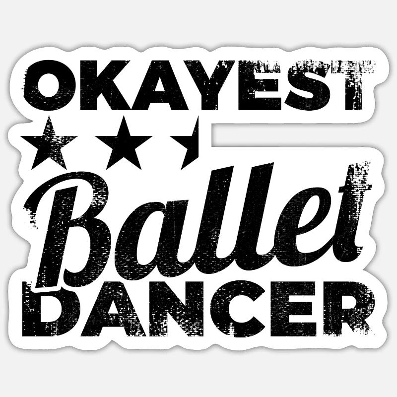 Average ballet dancer - Sticker size S (10 x 10 cm) - white matte