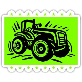 Tractor Farmer Farmer Icon - Sticker size S (10 x 10 cm) - white matte - Front