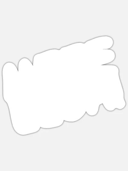 Mega ! T Shirt - Sticker Größe S (10 x 10 cm) - Mattweiß