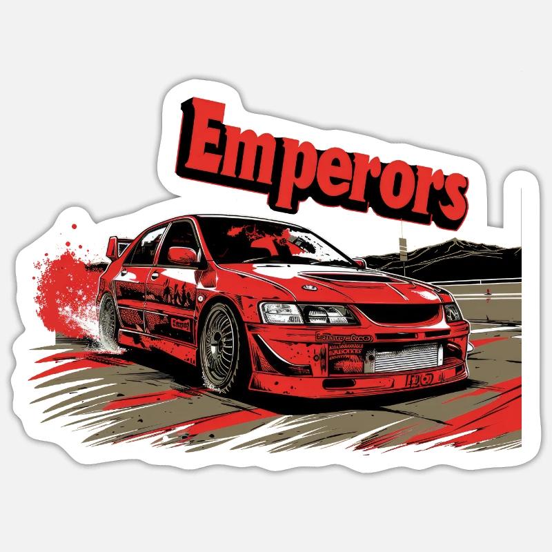 Kaiser Lancer Evo 6 - Sticker Größe S (10 x 10 cm) - Mattweiß