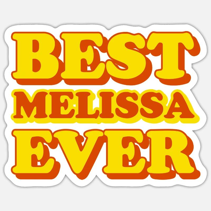 Funny gift with first name Melissa - Sticker size S (10 x 10 cm) - white matte