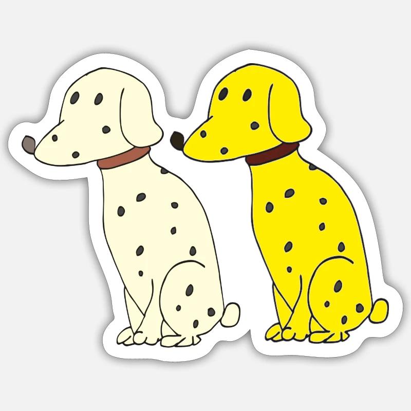 Dalmatian double Sticker size S (10 x 10 cm)