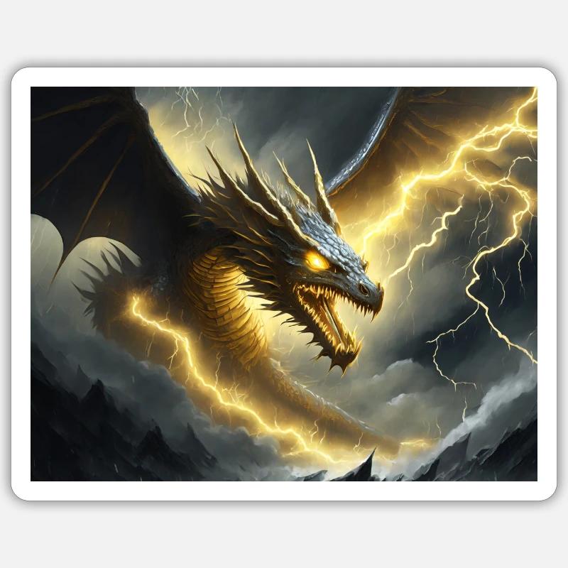 Donnerdrache Sticker Größe S (10 x 10 cm)