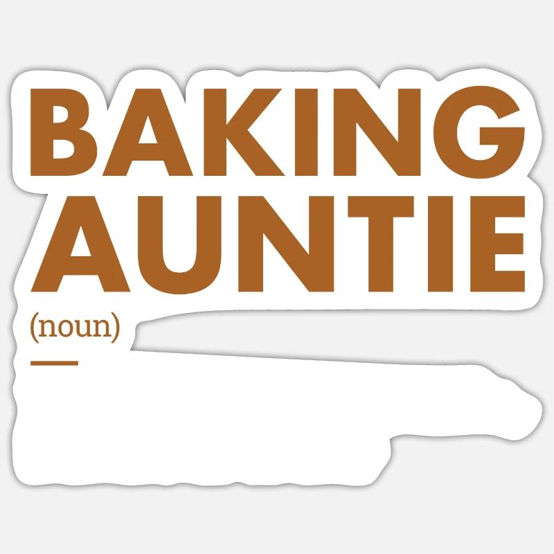 Baker Auntie Definition Baking Sticker Größe S (10 x 10 cm)