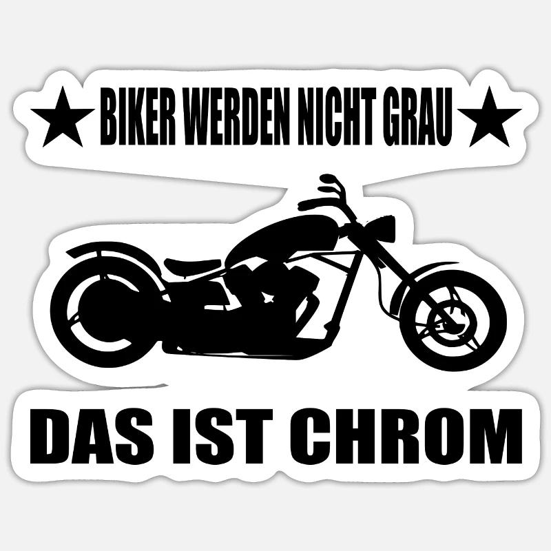 Motorrad - Sticker Größe S (10 x 10 cm) - Mattweiß