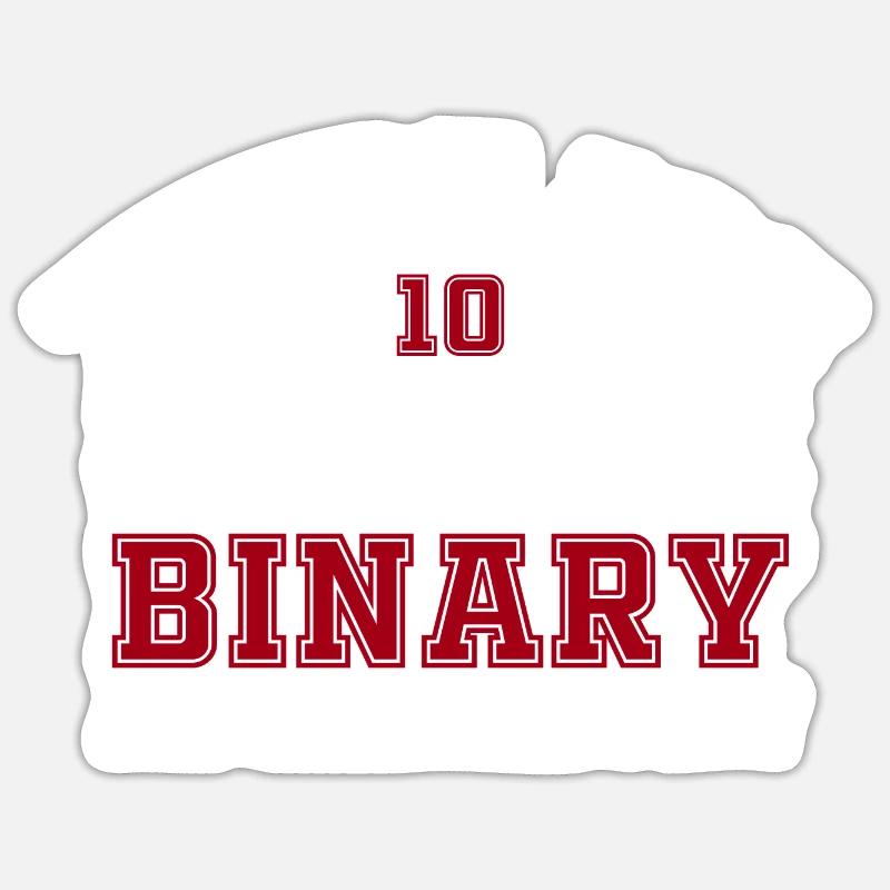 10 types de personnes Programmeur binaire Codi - Sticker taille S (10 x 10 cm) - blanc mat