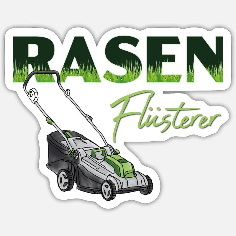 Design "Rasen-Flüsterer" Sticker Größe S (10 x 10 cm)