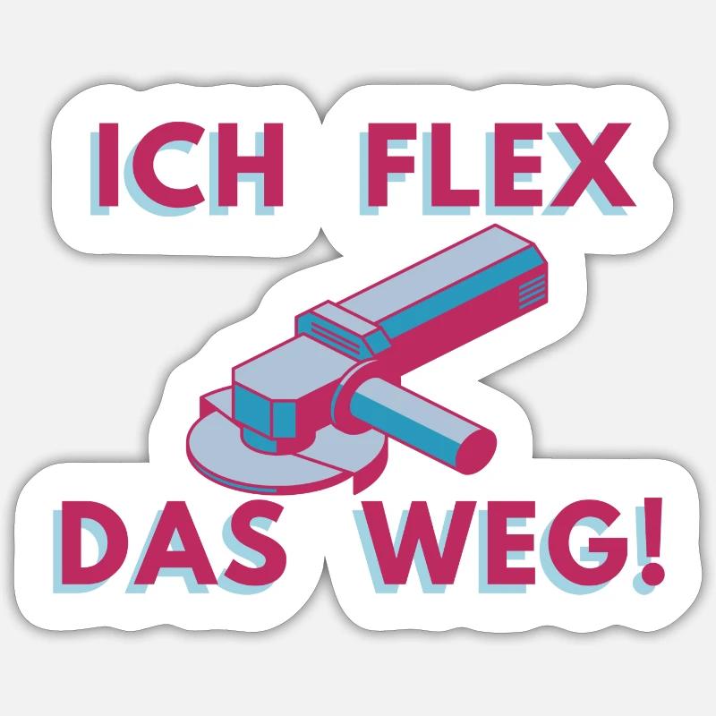 Angle Grinder Flex Welding Metalworker Sticker size S (10 x 10 cm)