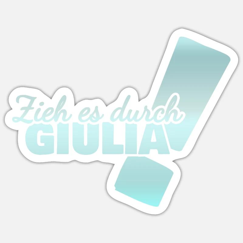Giulia comme prénom - Sticker taille S (10 x 10 cm) - blanc mat