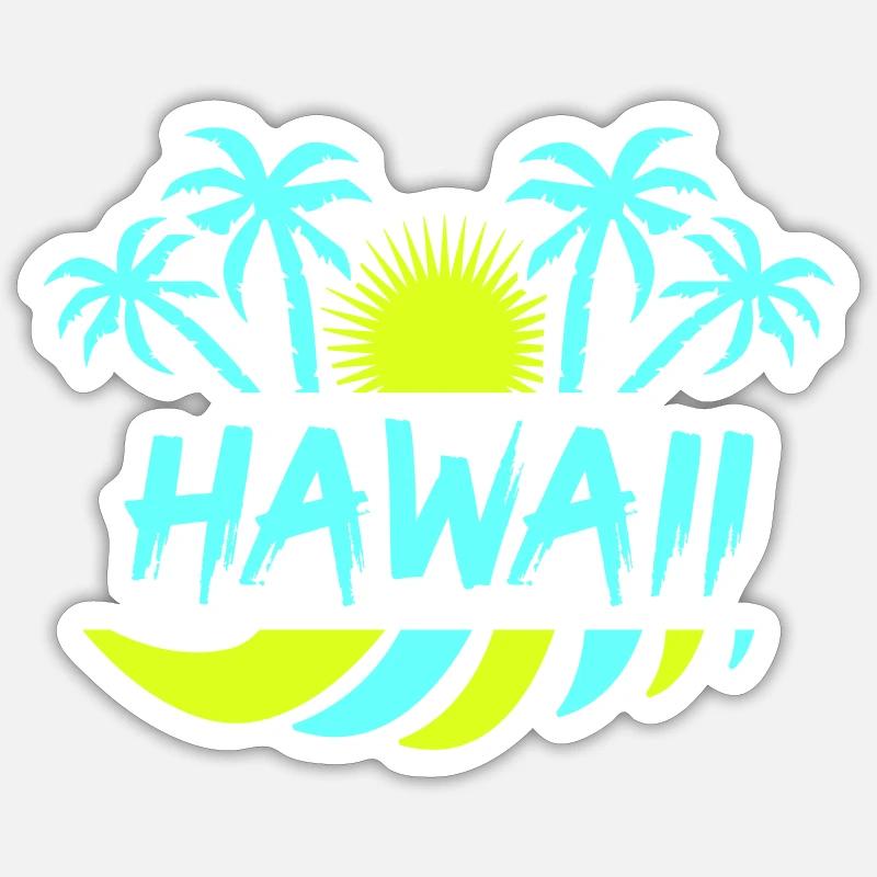 Hawaii - Sticker size S (10 x 10 cm) - white matte
