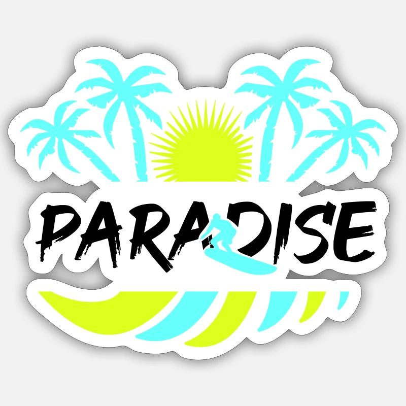 Surf Paradise Sticker size S (10 x 10 cm)