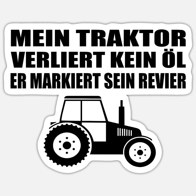 Traktor - Sticker Größe S (10 x 10 cm) - Mattweiß