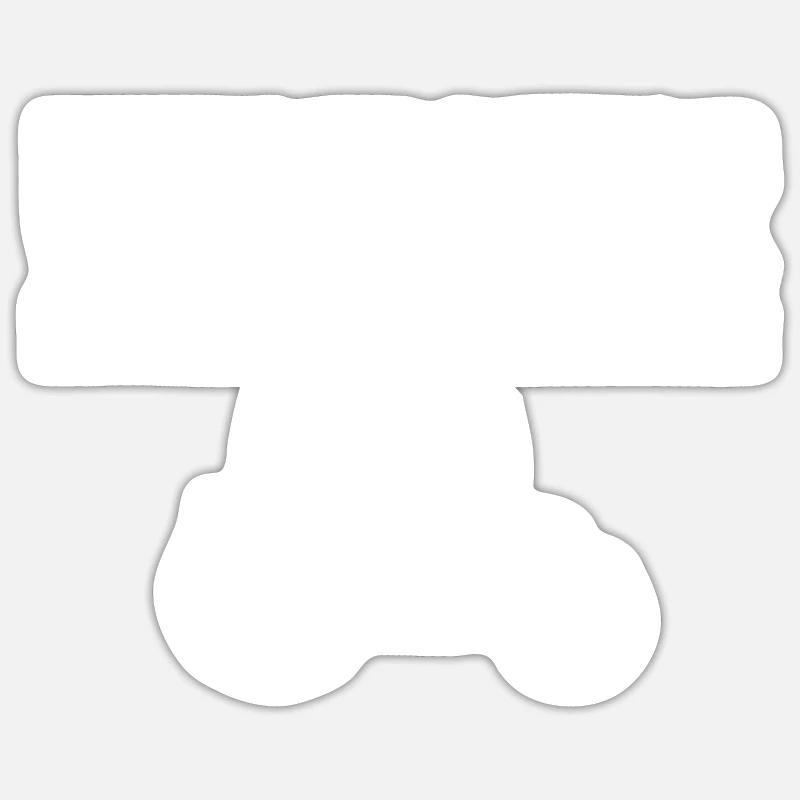 Traktor - Sticker Größe S (10 x 10 cm) - Mattweiß