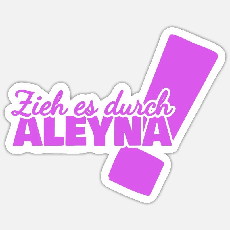 Aleyna - Sticker Größe S (10 x 10 cm) - Mattweiß