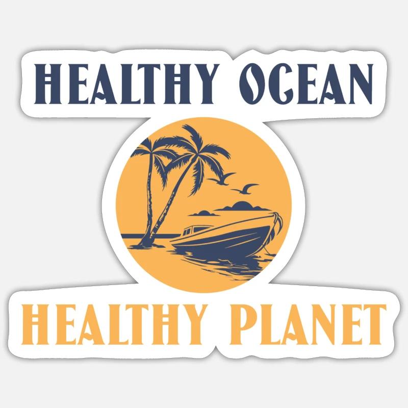 Marine Conservation - Sticker taille S (10 x 10 cm) - blanc mat
