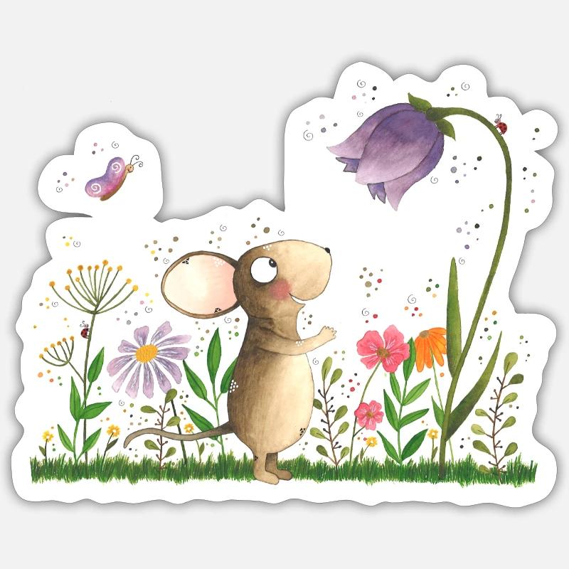 Mäuschen Sticker Größe S (10 x 10 cm)