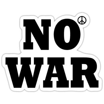 No war - Sticker size S (10 x 10 cm) - white matte - Front